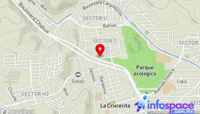 mapa de ADO HUATULCO Servicio de transporte en Crucecita
