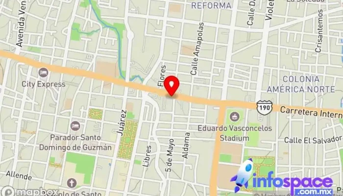 mapa de ADO Primera Clase Estación de autobuses, Agencia expendedora de billetes de autobús en Oaxaca de Juárez