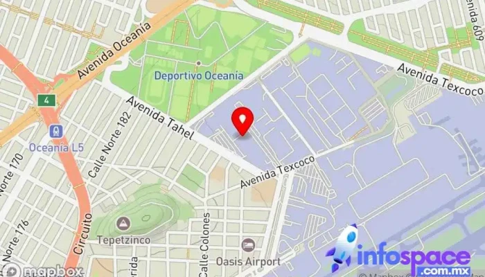 mapa de Aeromexico Terminal de Servicios Oficinas de empresa, Compañía aérea en Venustiano Carranza, Ciudad de México