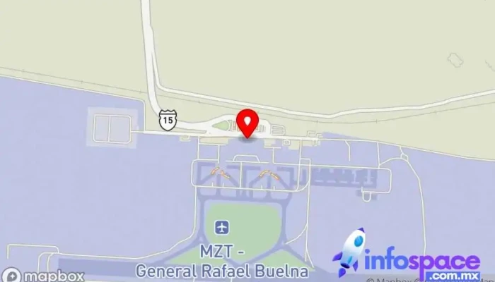 mapa de Aeropuerto Internacional de Mazatlán-General Rafael Buelna Aeropuerto, Aeropuerto internacional en Mazatlán