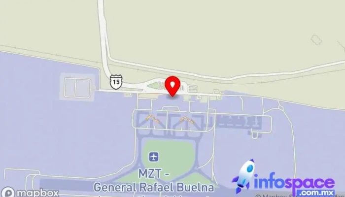 mapa de Aeropuerto internacional Mazatlán Cafetería en Sin.