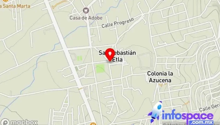 mapa de AGENCIA MUNICIPAL DE SAN SEBASTIAN ETLA Oficina de la Administración en San Sebastián Etla