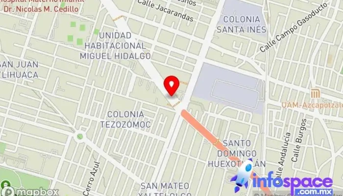 mapa de Aquiles Serdán Estación de metro en Ciudad de México