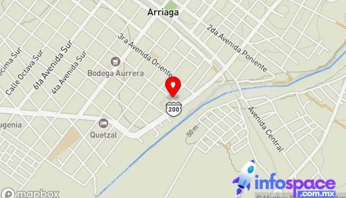 mapa de Arriaga Central Bus Station Bus stop en Arriaga
