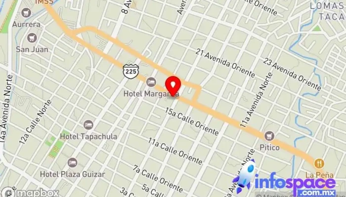 mapa de Autobuses ADO/OCC [Terminal Tapachula] Empresa de autobuses en Los Naranjos