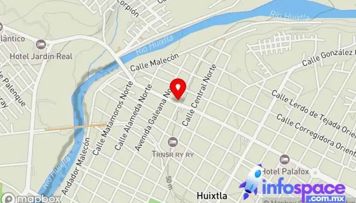 mapa de Autobuses Aexa/Titanium [Terminal Huixtla] Servicio de transporte en Huixtla