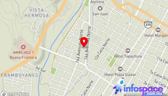 mapa de Autobuses AVC [Terminal Tapachula] Servicio de transporte en Tapachula de Córdova y Ordóñez