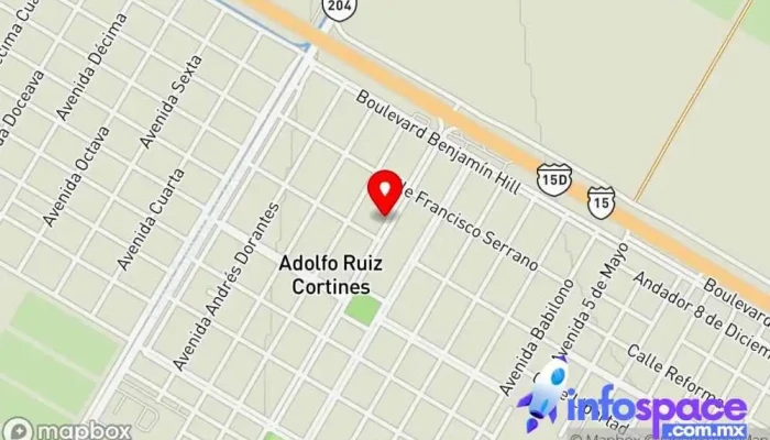 mapa de Autobuses Costa De Oro  en Adolfo Ruiz Cortines