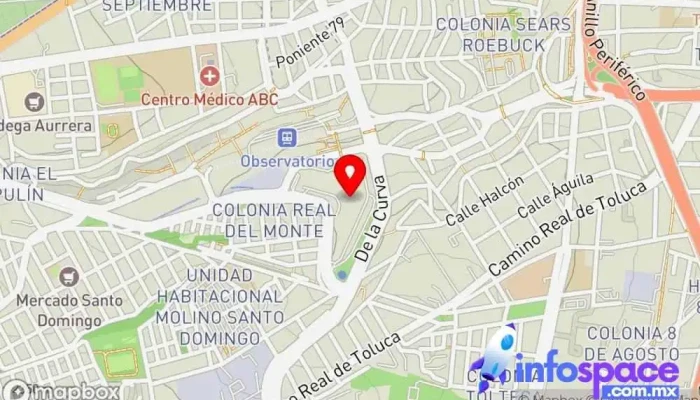 mapa de Autobuses De Occidente Servicio de transporte en Álvaro Obregón, Ciudad de México