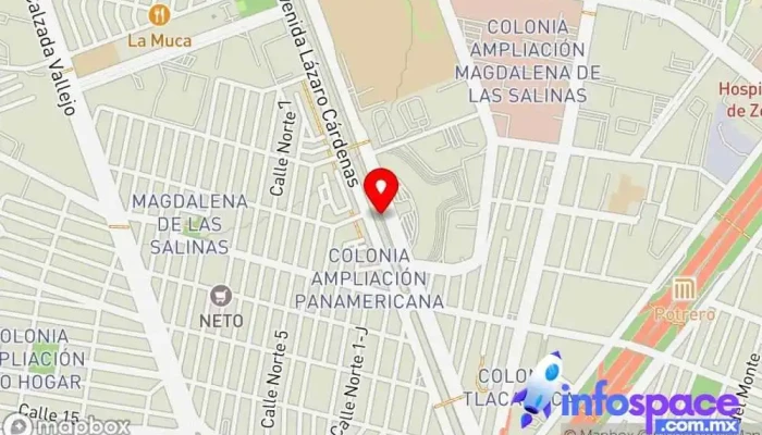 mapa de Autobuses del Norte Estación de metro en Gustavo A. Madero, Ciudad de México