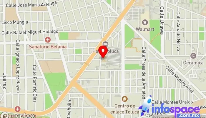 mapa de Autobuses Estrella Blanca Servicio de transporte, Empresa de autobuses en Toluca de Lerdo