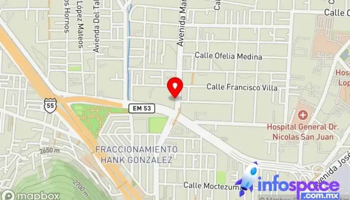 mapa de Autobuses Flecha Roja a la central del norte Empresa de autobuses en Santa Cruz Atzcapotzaltongo
