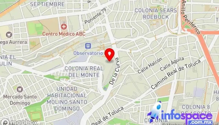 mapa de Autobuses La Línea Servicio de transporte en Álvaro Obregón, Ciudad de México