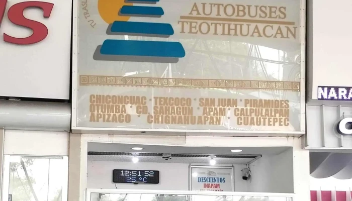 Autobuses Teotihuacan -  Ubicacion - Teotihuacán de Arista