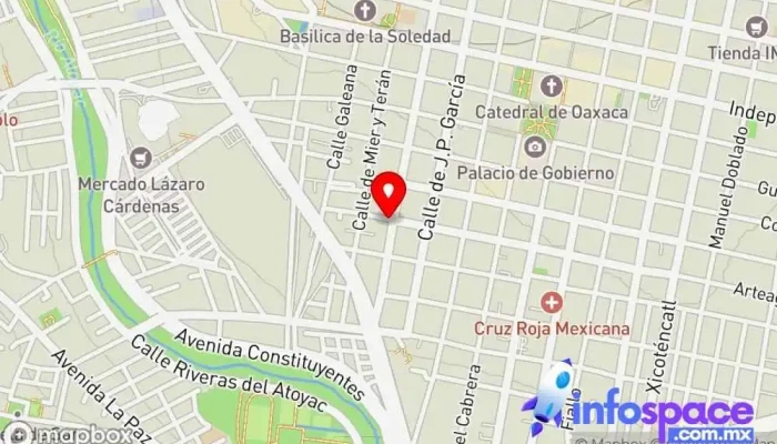 mapa de Autobuses Turísticos Servicio de transporte en Oaxaca de Juárez