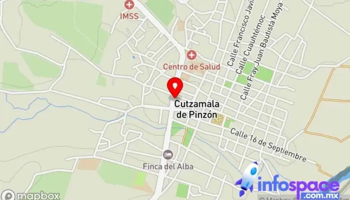 mapa de Autobuses Zinacantepec Empresa de autobuses en Cutzamala de Pinzón