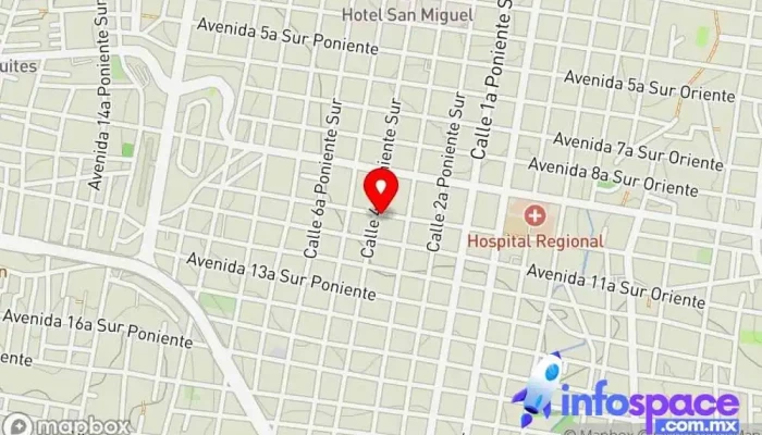 mapa de Autotransporte Zoque [Terminal de Paso Tuxtla] Servicio de transporte en Tuxtla Gutiérrez