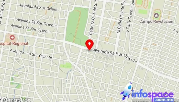 mapa de Autotransportes Malpaso SCAM [Terminal Tuxtla] Servicio de transporte en Tuxtla Gutiérrez