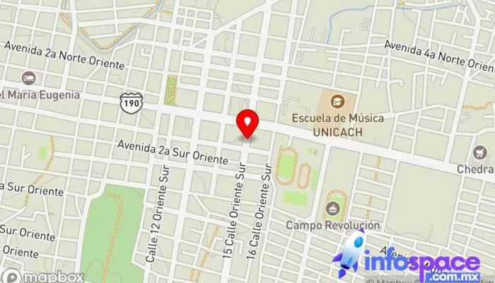 mapa de Autotransportes Tres Estrellas [Terminal Tuxtla Gutiérrez] Servicio de transporte en Tuxtla Gutiérrez
