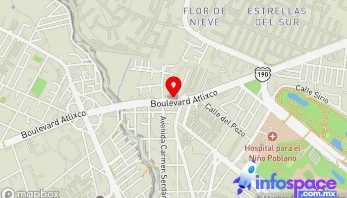 mapa de Av. Adolfo Lopez Mateos Y Calle Del Puente Bus stop en San Bernardino Tlaxcalancingo