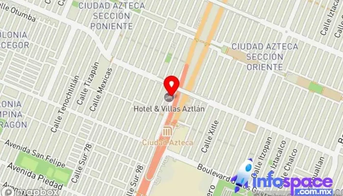 mapa de Av. Carlos Hank González y Blvr. de los Aztecas Bus stop en Ecatepec de Morelos