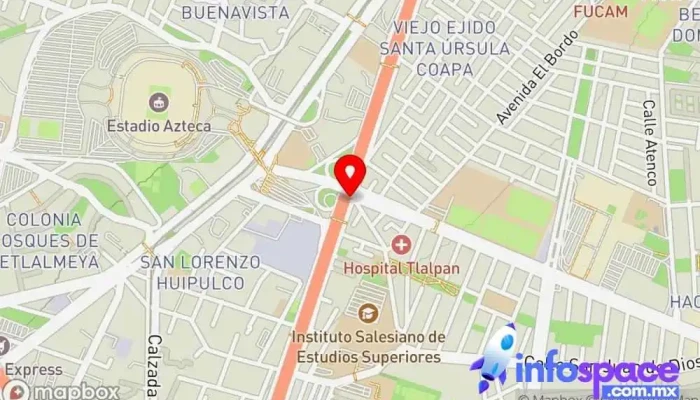 mapa de Bajada pullman Servicio de transporte en Tlalpan, Ciudad de México