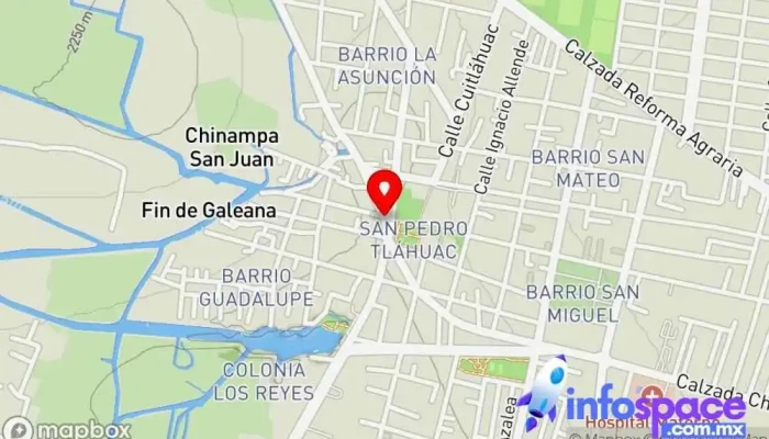 mapa de Barrio de San Juan Bus stop en Ciudad de México