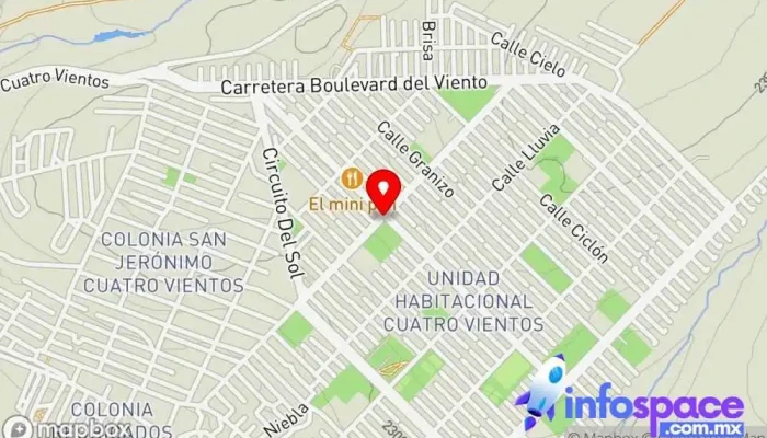mapa de BASE CUATRO VIENTOS - AEROPUERTO Servicio de transporte en San Jerónimo Cuatro Vientos