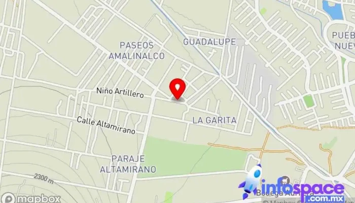 mapa de Base de combis San Lucas-Chalco Servicio de transporte en San Lucas Amalinalco