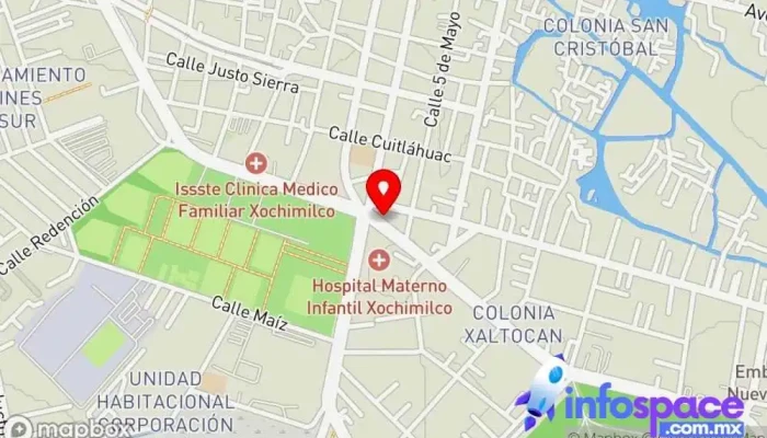 mapa de Base De Microbuses al Metro Tasqueña Servicio de transporte en Xochimilco, Ciudad de México