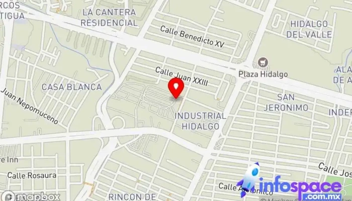 mapa de Base de San Jerónimo Estación de autobuses en León de los Aldama