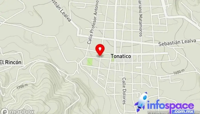 mapa de Base de Taxis Tonatico-Los Amates Servicio de taxis en Tonatico