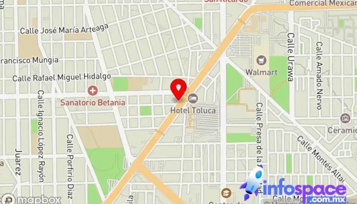 mapa de Base de taxis yebucivi Servicio de transporte en Toluca de Lerdo