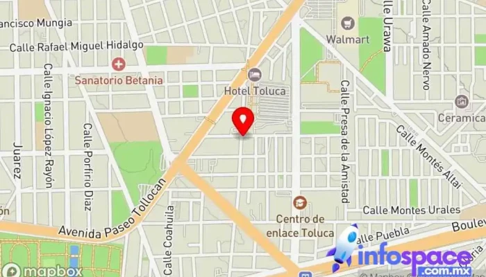 mapa de Base Internacionales Servicio de taxis en Toluca de Lerdo