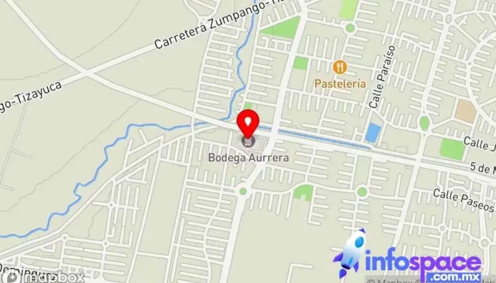 mapa de Bodega Aurrera Arbolada Los Sauces. Supermercado en Zumpango de Ocampo