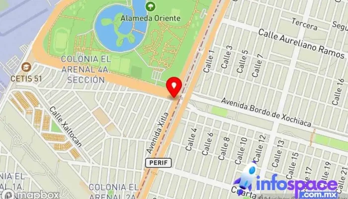 mapa de Bordo - Periférico Bus stop en Ciudad de México