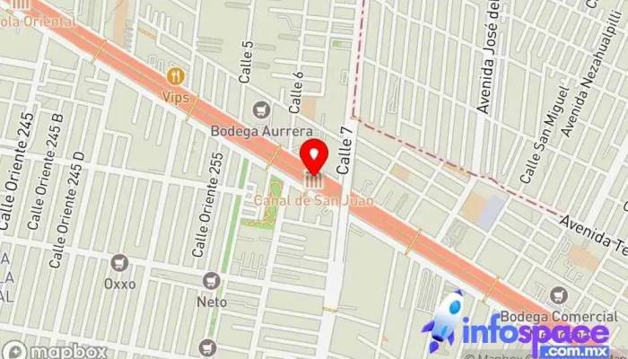 mapa de Canal de San Juan Estación de metro en Ciudad de México