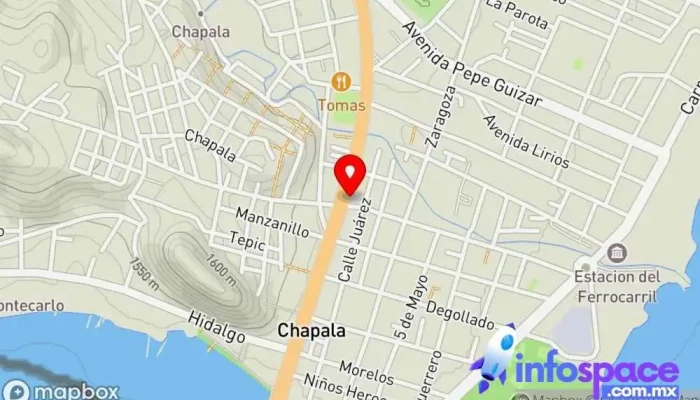 mapa de Central Camionera Chapala Servicio de transporte en Chapala