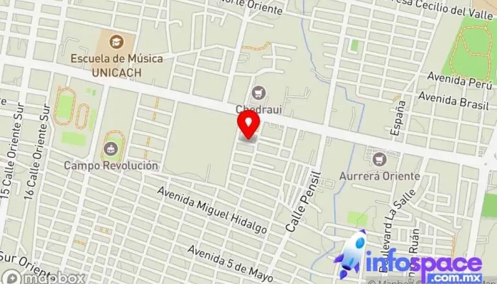 mapa de Central Camionera del Sur  en Tuxtla Gutiérrez