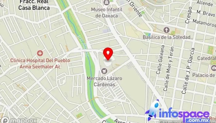 mapa de Central de Autobuses de Antequera SA de CV  en Oaxaca de Juárez
