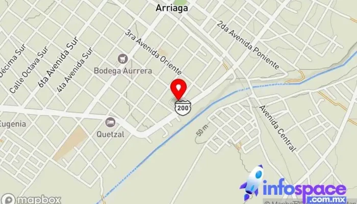 mapa de Central de Autobuses de Pasajeros Arriaga Chiapas  en Arriaga
