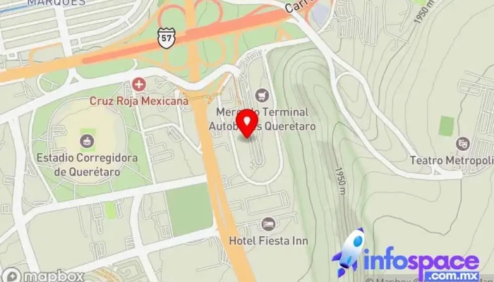 mapa de Central de Autobuses de Querétaro Servicio de transporte en Santiago de Querétaro