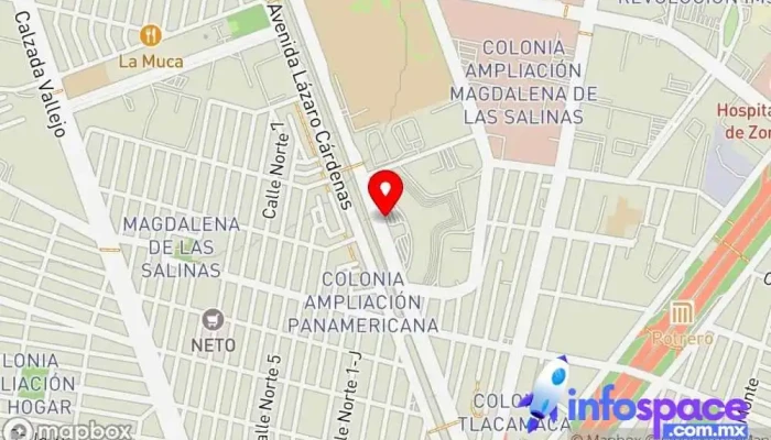mapa de Central de Autobuses del Norte  en Gustavo A. Madero, Ciudad de México