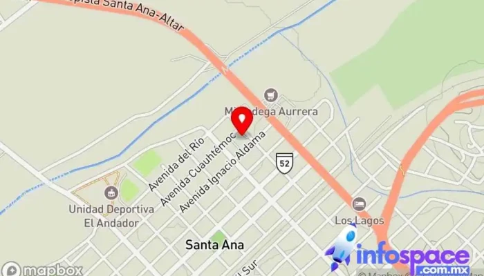 mapa de Central De Autobuses Grupo Estrella Blanca, Santa Ana Empresa de autobuses en Santa Ana