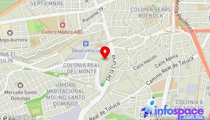 mapa de Central de Autobuses Observatorio Estación de autobuses en Álvaro Obregón, Ciudad de México