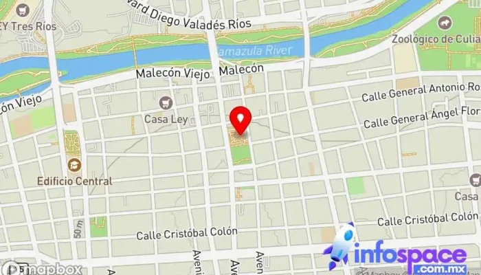 mapa de Central de autobuses tufesa Servicio de transporte en Culiacán Rosales