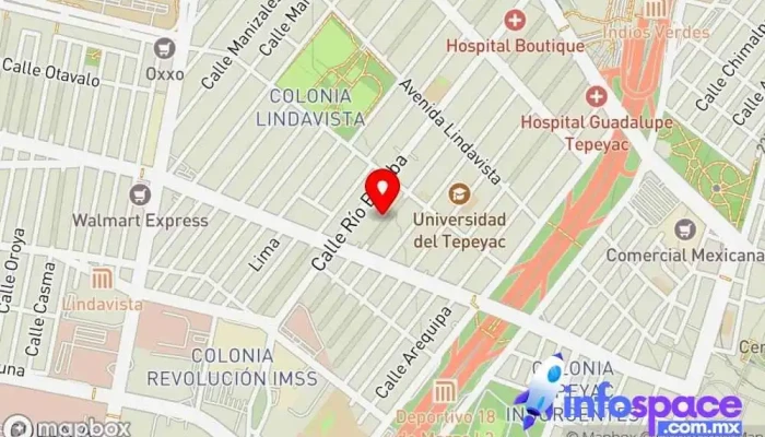 mapa de CENTRAL DEL NORTE Servicio de transporte en Gustavo A. Madero, Ciudad de México