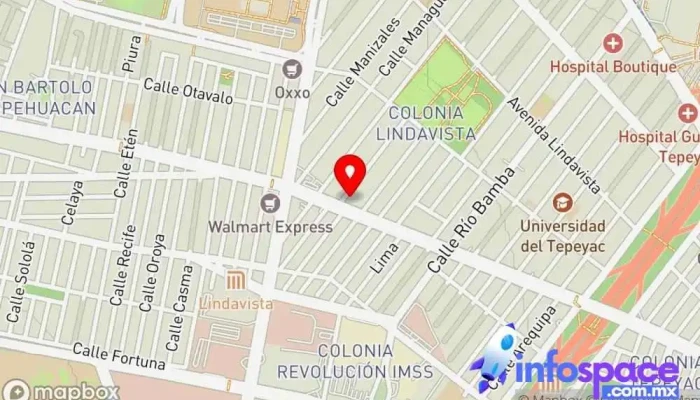mapa de Central del norte Empresa de autobuses en Gustavo A. Madero, Ciudad de México