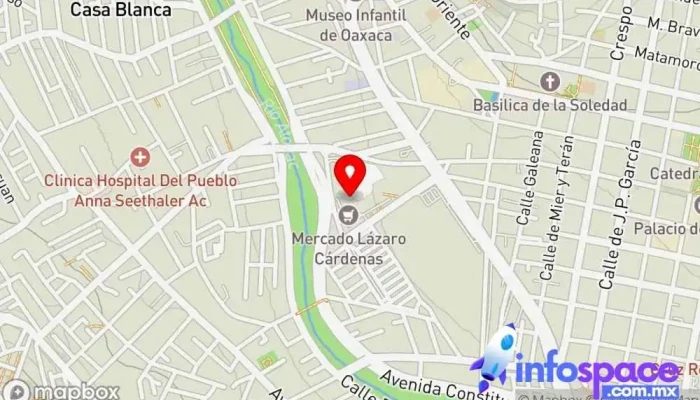 mapa de Central Estación de autobuses en Oaxaca de Juárez