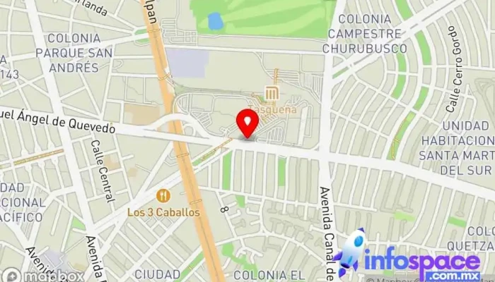 mapa de Central tasqueña Servicio de transporte en Coyoacán, Ciudad de México